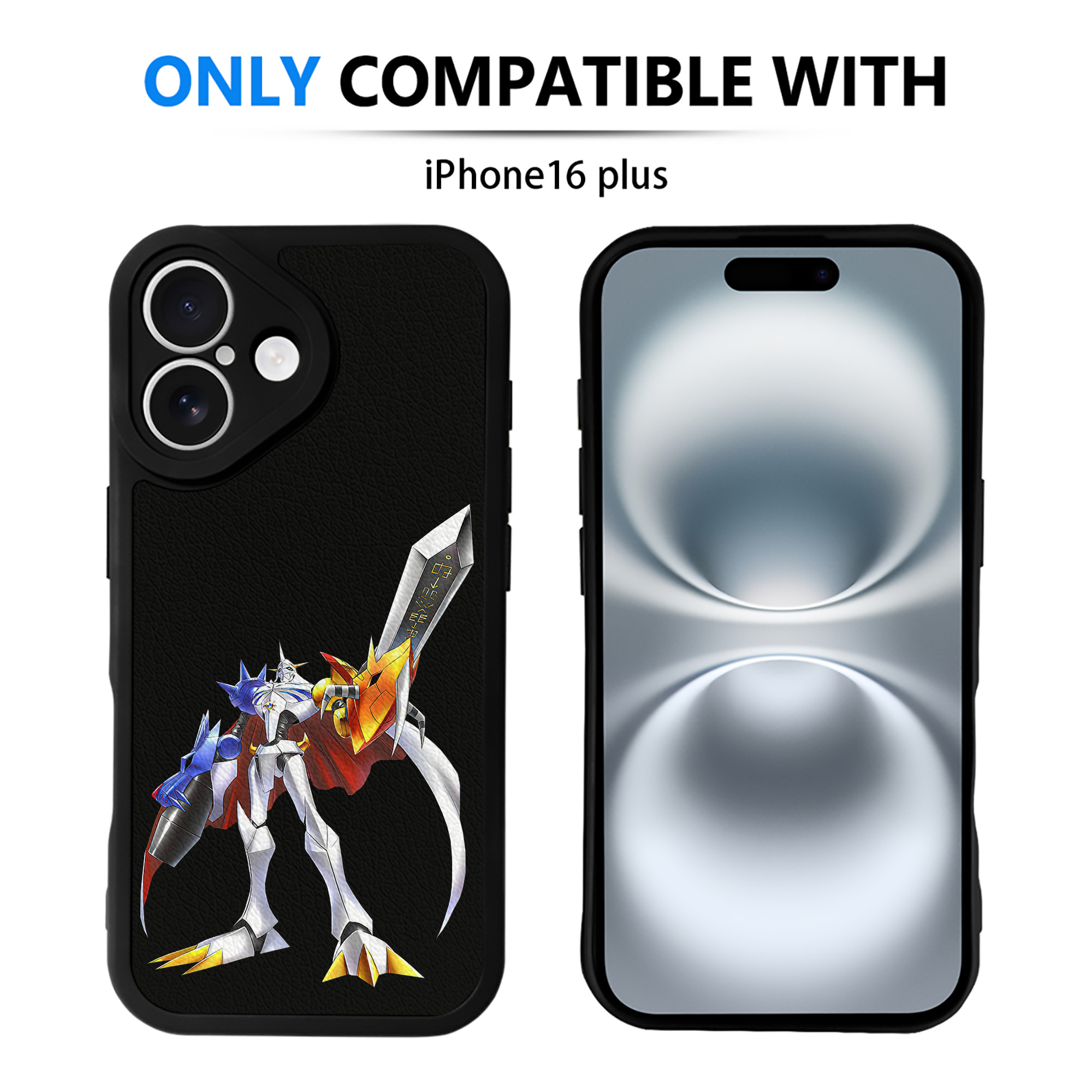 （画像用） Digimon デジタルモンスター/デジモン 【iPhone 16シリーズ対応】シリコンスマホケース（レザー調） 材質：シリコン